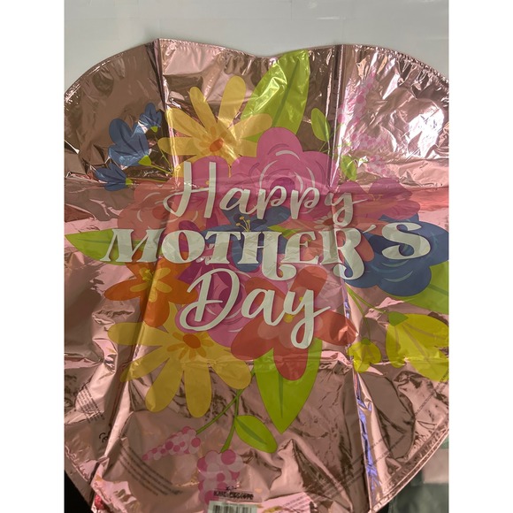 Kaleidoscope Other - Mylar Balloon Mothers Day Floral Heart Pink Gold Foil Kaleidoscope 18 Inch x 5